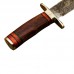 Dmascus handmade bowie knife with free leather sheath